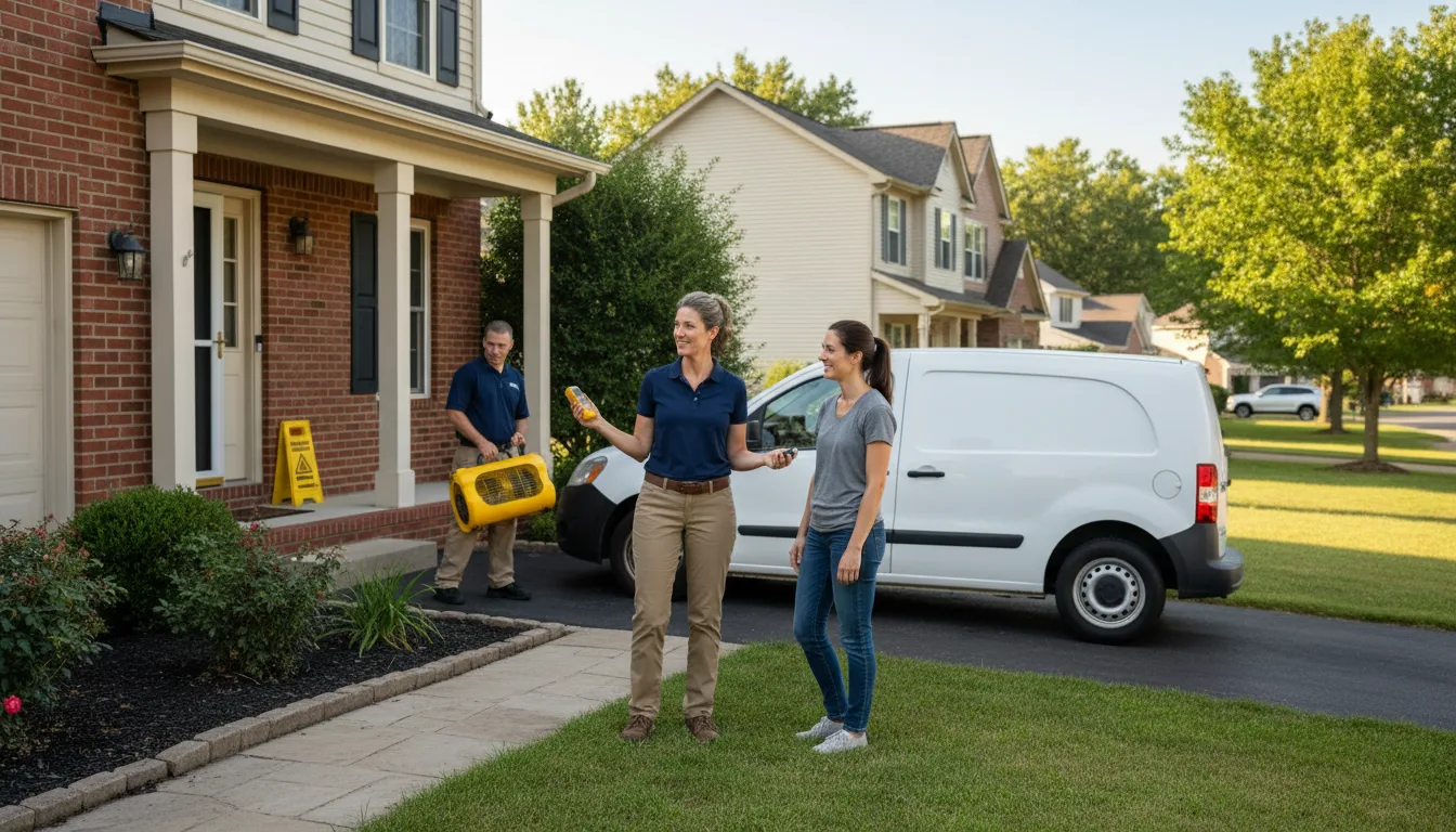Residential water damage restoration in New Haven, WV